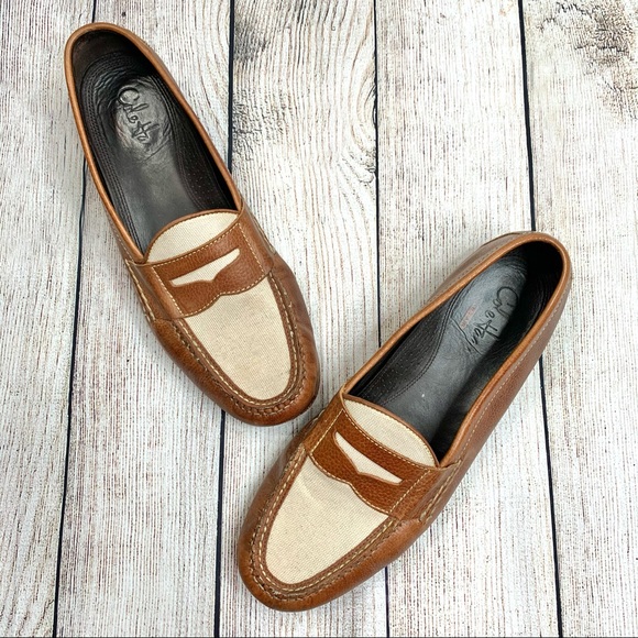 Cole Haan Other - Cole Haan Leather and Canvas Slip On Loafers